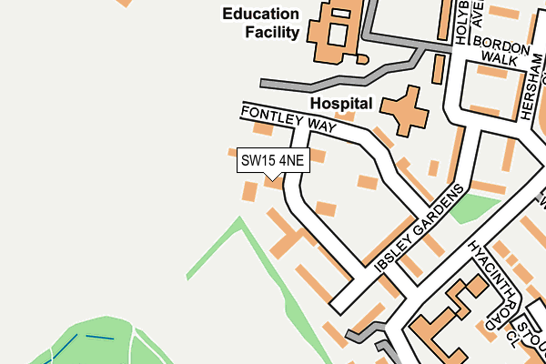 SW15 4NE map - OS OpenMap – Local (Ordnance Survey) SW15 4NE map - OS OpenMap – Local (Ordnance Survey)