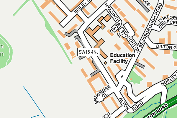 SW15 4NJ map - OS OpenMap – Local (Ordnance Survey) SW15 4NJ map - OS OpenMap – Local (Ordnance Survey)