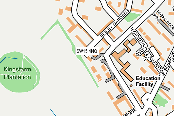 SW15 4NQ map - OS OpenMap – Local (Ordnance Survey)