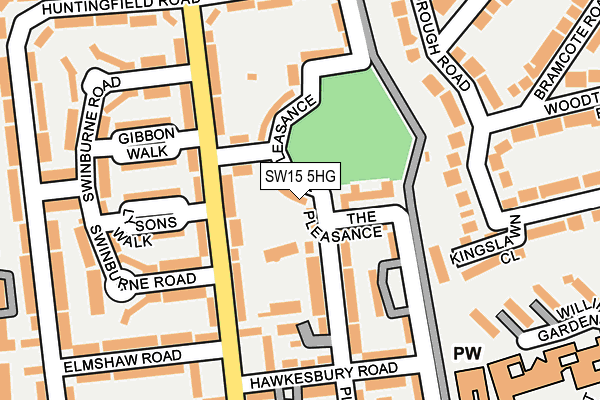 SW15 5HG map - OS OpenMap – Local (Ordnance Survey) SW15 5HG map - OS OpenMap – Local (Ordnance Survey)