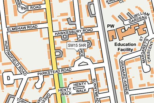 SW15 5HR map - OS OpenMap – Local (Ordnance Survey) SW15 5HR map - OS OpenMap – Local (Ordnance Survey)