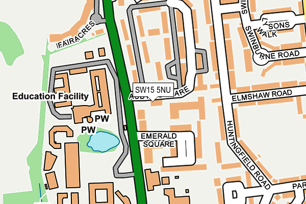 SW15 5NU map - OS OpenMap – Local (Ordnance Survey) SW15 5NU map - OS OpenMap – Local (Ordnance Survey)