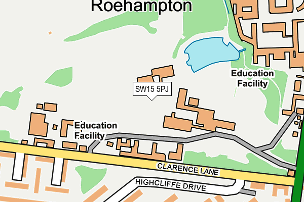 SW15 5PJ map - OS OpenMap – Local (Ordnance Survey) SW15 5PJ map - OS OpenMap – Local (Ordnance Survey)
