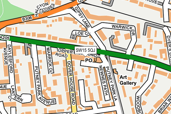 SW15 5QJ map - OS OpenMap – Local (Ordnance Survey) SW15 5QJ map - OS OpenMap – Local (Ordnance Survey)