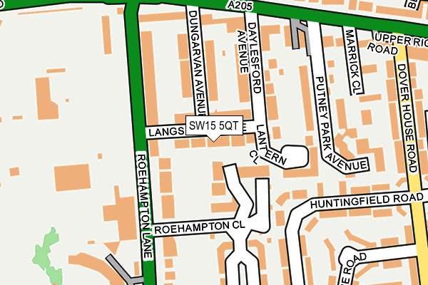 SW15 5QT map - OS OpenMap – Local (Ordnance Survey) SW15 5QT map - OS OpenMap – Local (Ordnance Survey)