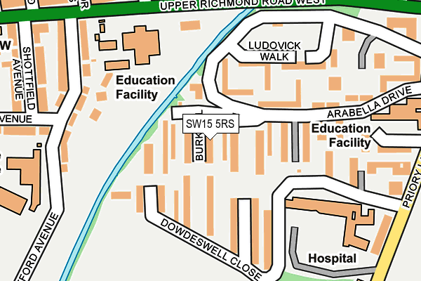 SW15 5RS map - OS OpenMap – Local (Ordnance Survey) SW15 5RS map - OS OpenMap – Local (Ordnance Survey)