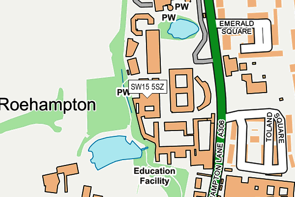 SW15 5SZ map - OS OpenMap – Local (Ordnance Survey) SW15 5SZ map - OS OpenMap – Local (Ordnance Survey)