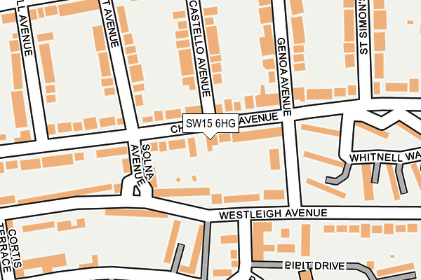 SW15 6HG map - OS OpenMap – Local (Ordnance Survey) SW15 6HG map - OS OpenMap – Local (Ordnance Survey)