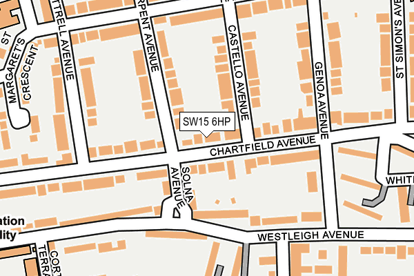 SW15 6HP map - OS OpenMap – Local (Ordnance Survey) SW15 6HP map - OS OpenMap – Local (Ordnance Survey)