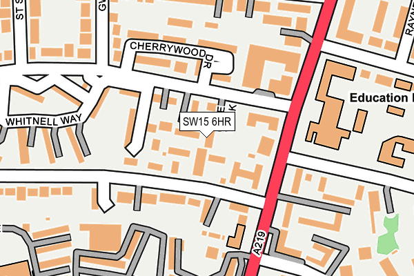 SW15 6HR map - OS OpenMap – Local (Ordnance Survey) SW15 6HR map - OS OpenMap – Local (Ordnance Survey)