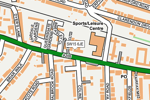 SW15 6JE map - OS OpenMap – Local (Ordnance Survey) SW15 6JE map - OS OpenMap – Local (Ordnance Survey)