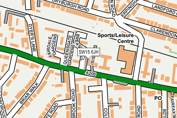 SW15 6JH map - OS OpenMap – Local (Ordnance Survey) SW15 6JH map - OS OpenMap – Local (Ordnance Survey)