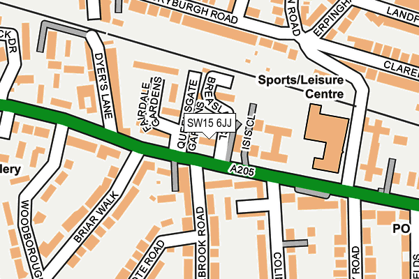 SW15 6JJ map - OS OpenMap – Local (Ordnance Survey) SW15 6JJ map - OS OpenMap – Local (Ordnance Survey)