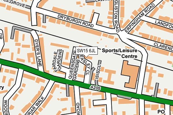 SW15 6JL map - OS OpenMap – Local (Ordnance Survey) SW15 6JL map - OS OpenMap – Local (Ordnance Survey)