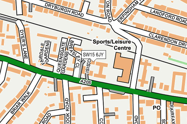SW15 6JY map - OS OpenMap – Local (Ordnance Survey) SW15 6JY map - OS OpenMap – Local (Ordnance Survey)