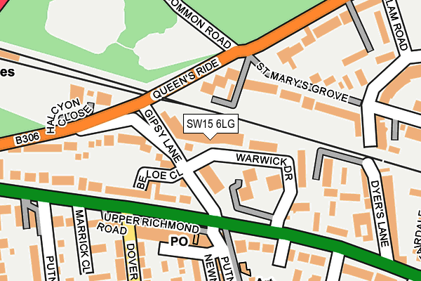 SW15 6LG map - OS OpenMap – Local (Ordnance Survey) SW15 6LG map - OS OpenMap – Local (Ordnance Survey)