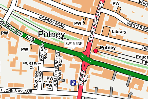 SW15 6NP map - OS OpenMap – Local (Ordnance Survey) SW15 6NP map - OS OpenMap – Local (Ordnance Survey)