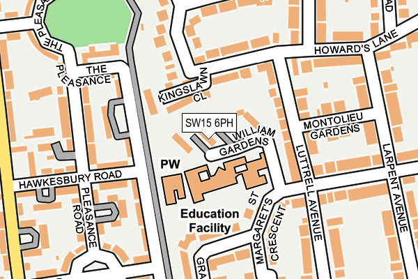SW15 6PH map - OS OpenMap – Local (Ordnance Survey) SW15 6PH map - OS OpenMap – Local (Ordnance Survey)