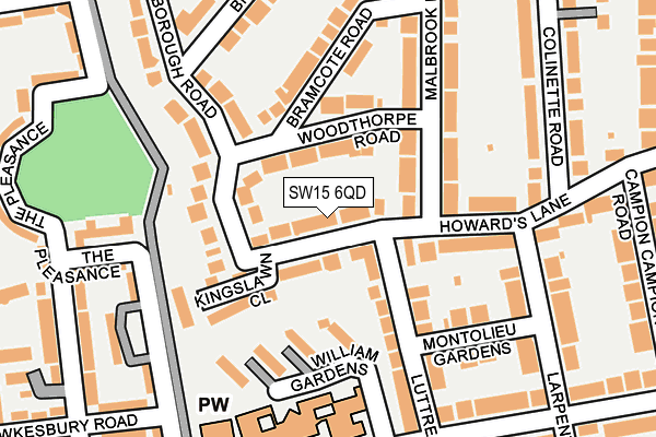 SW15 6QD map - OS OpenMap – Local (Ordnance Survey) SW15 6QD map - OS OpenMap – Local (Ordnance Survey)