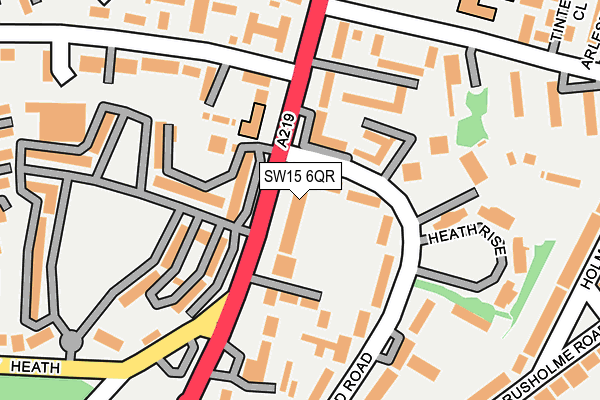 SW15 6QR map - OS OpenMap – Local (Ordnance Survey) SW15 6QR map - OS OpenMap – Local (Ordnance Survey)