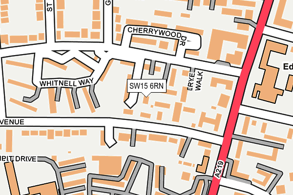 SW15 6RN map - OS OpenMap – Local (Ordnance Survey) SW15 6RN map - OS OpenMap – Local (Ordnance Survey)