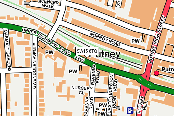 SW15 6TQ map - OS OpenMap – Local (Ordnance Survey) SW15 6TQ map - OS OpenMap – Local (Ordnance Survey)
