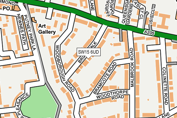 SW15 6UD map - OS OpenMap – Local (Ordnance Survey) SW15 6UD map - OS OpenMap – Local (Ordnance Survey)