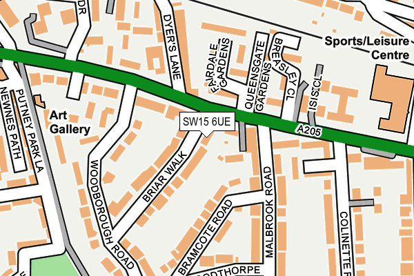 SW15 6UE map - OS OpenMap – Local (Ordnance Survey) SW15 6UE map - OS OpenMap – Local (Ordnance Survey)