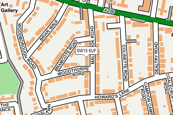 SW15 6UF map - OS OpenMap – Local (Ordnance Survey) SW15 6UF map - OS OpenMap – Local (Ordnance Survey)