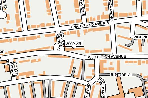 SW15 6XF map - OS OpenMap – Local (Ordnance Survey) SW15 6XF map - OS OpenMap – Local (Ordnance Survey)