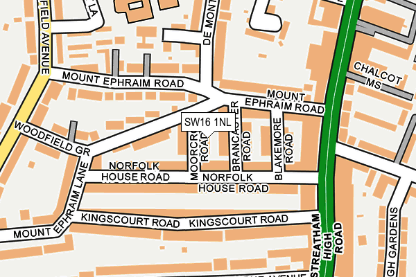 SW16 1NL map - OS OpenMap – Local (Ordnance Survey) SW16 1NL map - OS OpenMap – Local (Ordnance Survey)