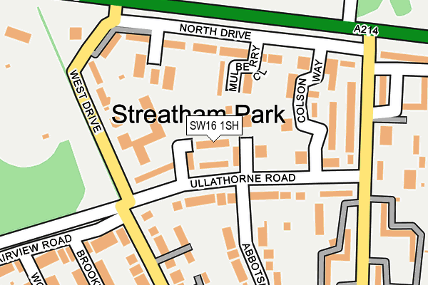 SW16 1SH map - OS OpenMap – Local (Ordnance Survey) SW16 1SH map - OS OpenMap – Local (Ordnance Survey)