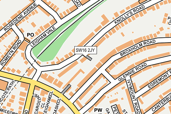 SW16 2JY map - OS OpenMap – Local (Ordnance Survey) SW16 2JY map - OS OpenMap – Local (Ordnance Survey)
