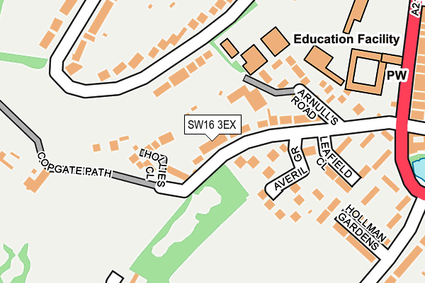 SW16 3EX map - OS OpenMap – Local (Ordnance Survey) SW16 3EX map - OS OpenMap – Local (Ordnance Survey)