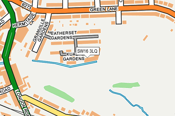 SW16 3LQ map - OS OpenMap – Local (Ordnance Survey) SW16 3LQ map - OS OpenMap – Local (Ordnance Survey)