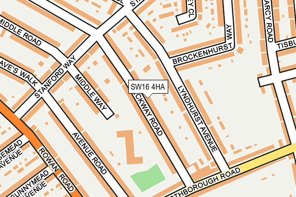 SW16 4HA map - OS OpenMap – Local (Ordnance Survey) SW16 4HA map - OS OpenMap – Local (Ordnance Survey)