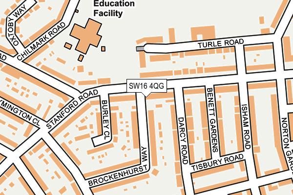 SW16 4QG map - OS OpenMap – Local (Ordnance Survey) SW16 4QG map - OS OpenMap – Local (Ordnance Survey)