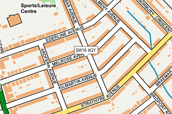 SW16 4QY map - OS OpenMap – Local (Ordnance Survey) SW16 4QY map - OS OpenMap – Local (Ordnance Survey)