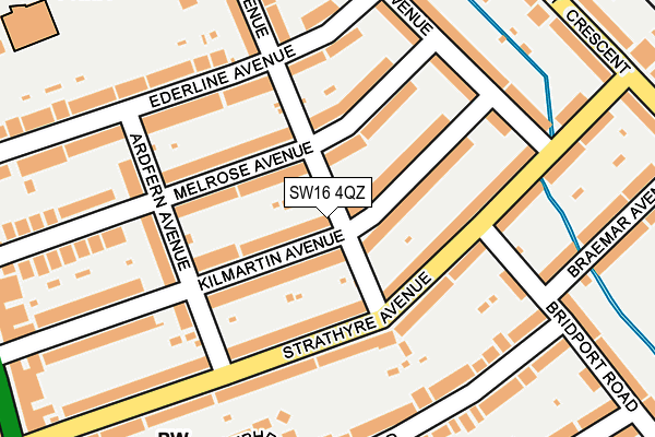 SW16 4QZ map - OS OpenMap – Local (Ordnance Survey) SW16 4QZ map - OS OpenMap – Local (Ordnance Survey)