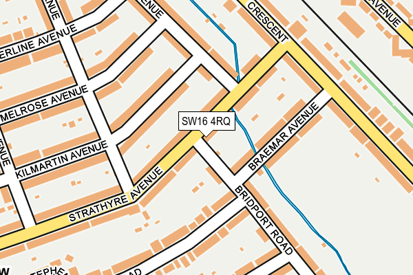 SW16 4RQ map - OS OpenMap – Local (Ordnance Survey) SW16 4RQ map - OS OpenMap – Local (Ordnance Survey)