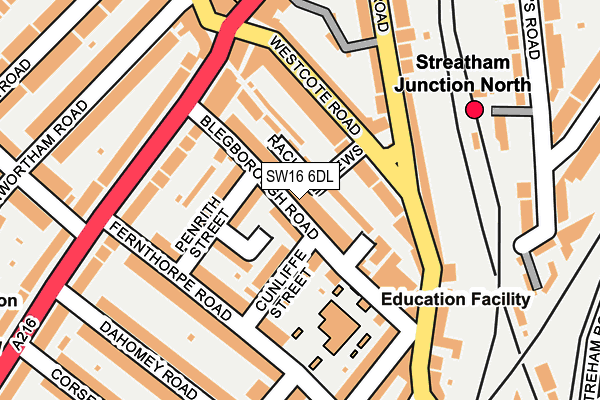 SW16 6DL map - OS OpenMap – Local (Ordnance Survey) SW16 6DL map - OS OpenMap – Local (Ordnance Survey)
