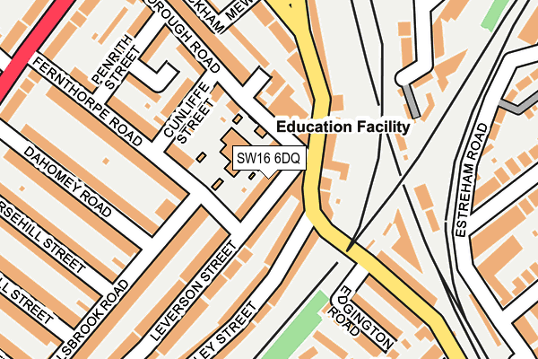 SW16 6DQ map - OS OpenMap – Local (Ordnance Survey) SW16 6DQ map - OS OpenMap – Local (Ordnance Survey)