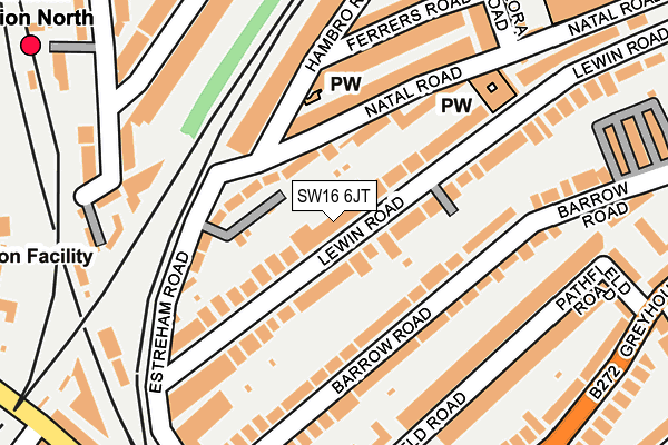 SW16 6JT map - OS OpenMap – Local (Ordnance Survey) SW16 6JT map - OS OpenMap – Local (Ordnance Survey)