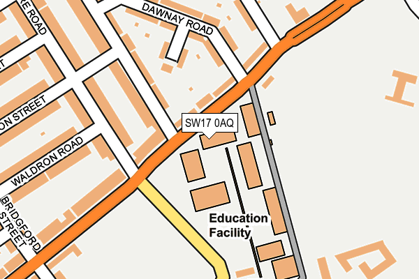 SW17 0AQ map - OS OpenMap – Local (Ordnance Survey) SW17 0AQ map - OS OpenMap – Local (Ordnance Survey)