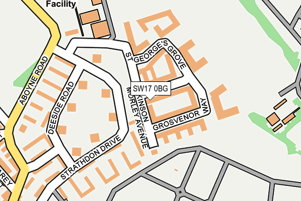 SW17 0BG map - OS OpenMap – Local (Ordnance Survey)