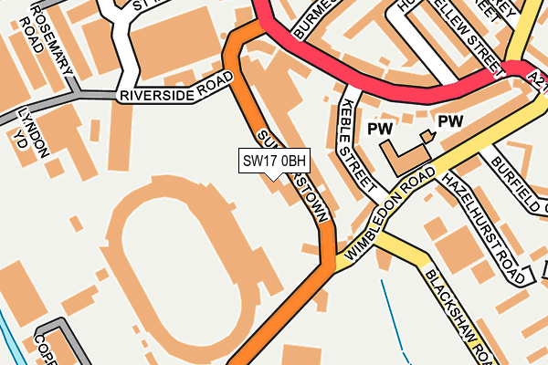 SW17 0BH map - OS OpenMap – Local (Ordnance Survey) SW17 0BH map - OS OpenMap – Local (Ordnance Survey)