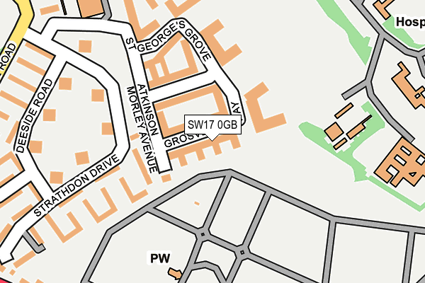 SW17 0GB map - OS OpenMap – Local (Ordnance Survey)