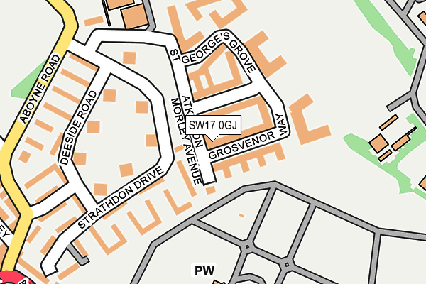 SW17 0GJ map - OS OpenMap – Local (Ordnance Survey) SW17 0GJ map - OS OpenMap – Local (Ordnance Survey)