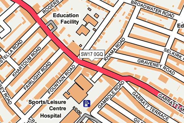 SW17 0GQ map - OS OpenMap – Local (Ordnance Survey) SW17 0GQ map - OS OpenMap – Local (Ordnance Survey)