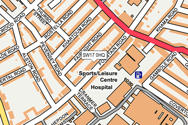 SW17 0HQ map - OS OpenMap – Local (Ordnance Survey) SW17 0HQ map - OS OpenMap – Local (Ordnance Survey)